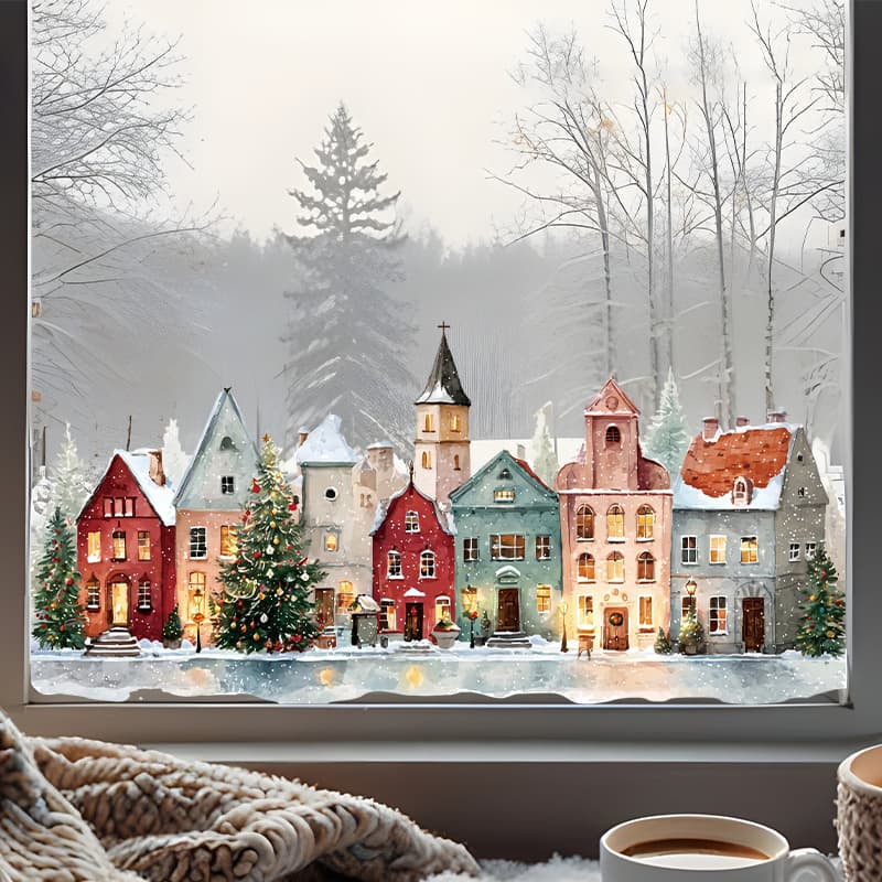 Christmas Village Window Clings, photo 1 of 5